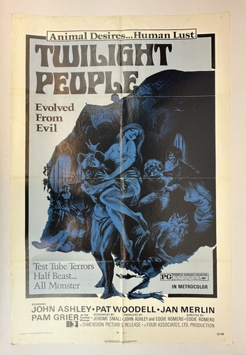 ORIGINAL TWILIGHT PEOPLE MOVIE POSTER / 1972