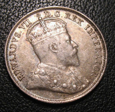 OLD CANADIAN COINS 1905 CANADA  SILVER  FIVE CENTS 5 c BEAUTY