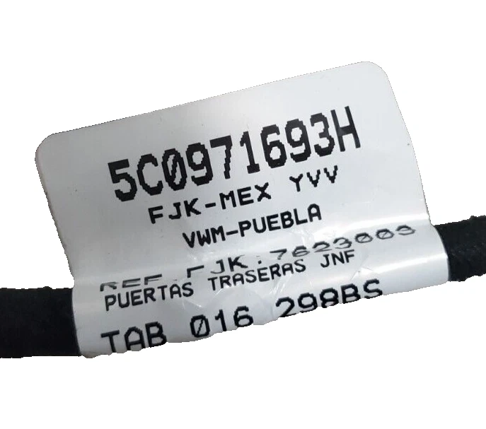 Cableado arnés puerta trasera izquierda para Volkswagen Jetta 2011-2014 5C0971693H Foto 2 de 4