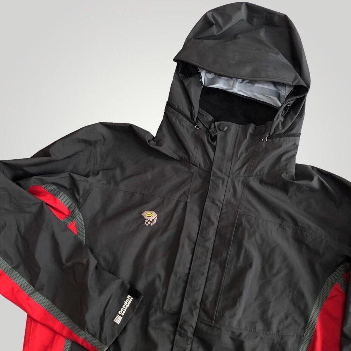Vintage Mountain Hardwear Jacket Conduit Softshell grey red Vintage Mountain Hardwear Jacket Conduit Softshell grey red