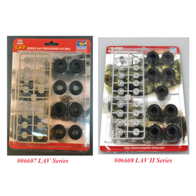 Trumpeter 06607 - 1:35 LAV Series 8x8 Tires 325/85/R16 XML - Neu