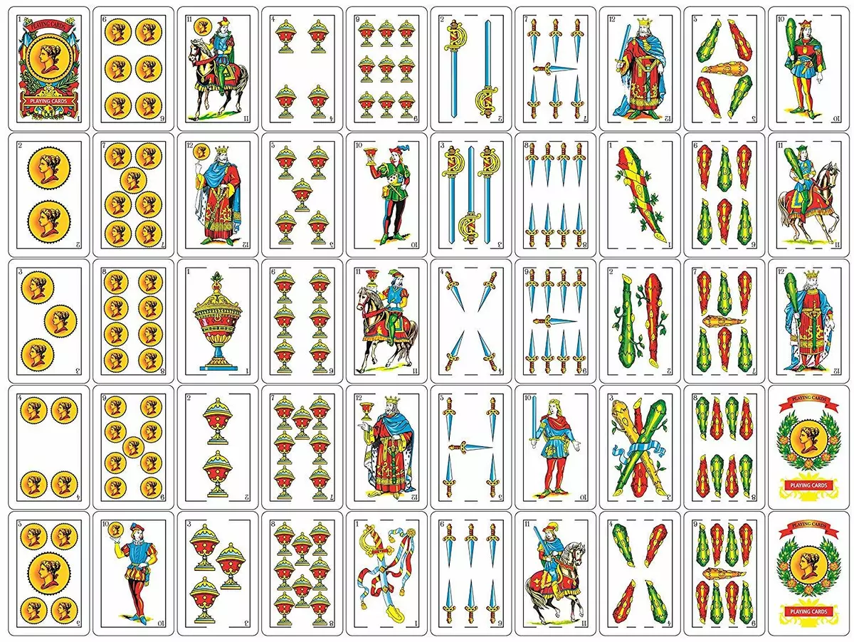 50-Baraja Española Briscas Naipes Deck with Puerto Rican Design - Spanish  Playin