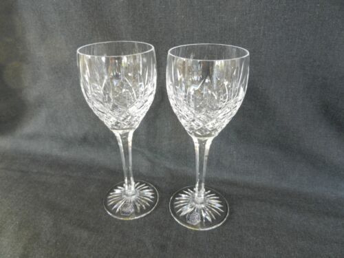 Stuart crystal Shaftesbury cut wine glass x2 Signed with label - Picture 6 of 10