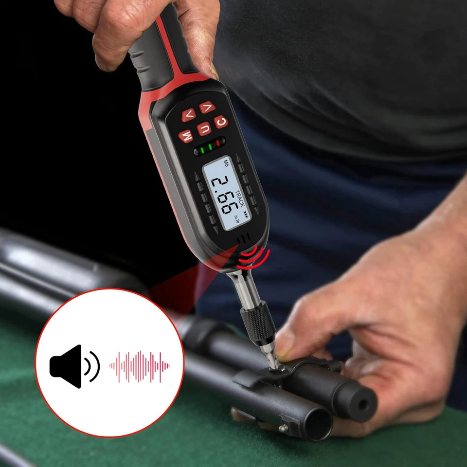 Destorno dinamométrico digital 2,66-53,1 in-lbs/0,3-6 Nm, par de torsión. Foto 4 de 4