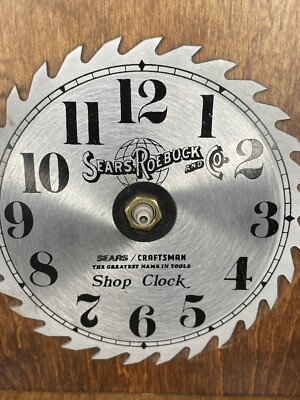 Sears Craftsman Vintage Shop Clock-Wood With Circular Saw Blade