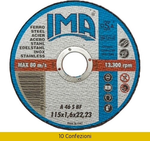 Kit 50 Dischi Taglio IMA 115x1,6 mm - Ideale per Fai da Te e Officina
