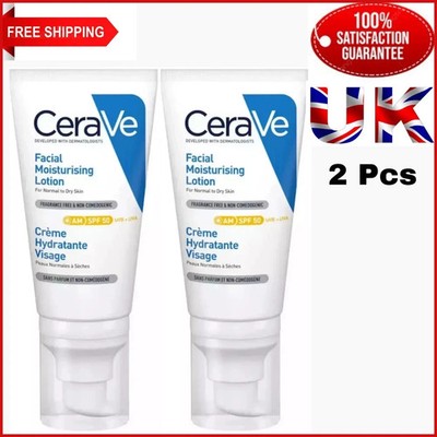 2X CERAVE GESICHTS-FEUCHTIGKEITSLOTION AM LSF50 52ML