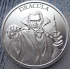 1 oz. DRACULA #3 Vintage Horror Series BU rounds .999 fine silver