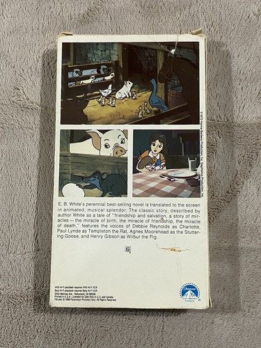CHARLOTTE'S WEB (VHS, 1988) - Picture 3 of 3