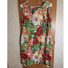 Talbots Floral Sheath Dress Thick Cotton Lined Classic Work Occasion Size 8