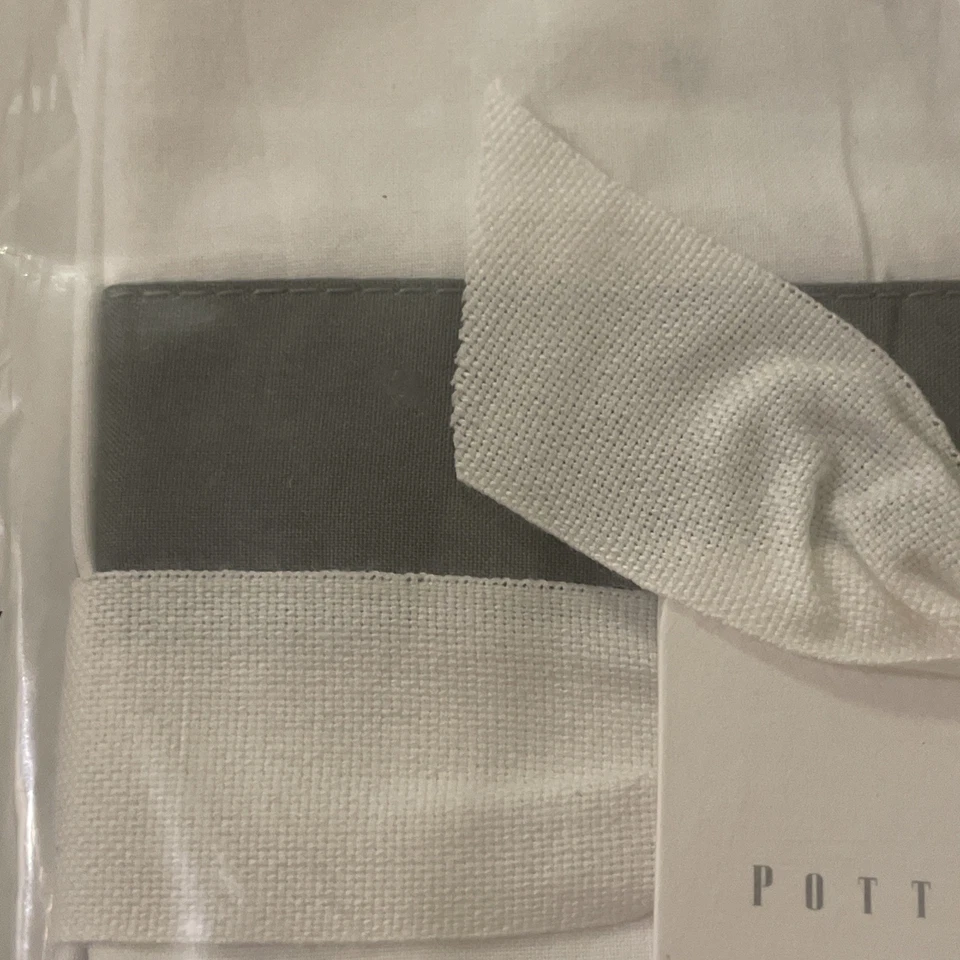 POTTERY BARN MORGAN SHAM Talla Estándar 26 x 20 NUEVO NIP SALVIA Algodón Orgánico 400TC Foto 4 de 4