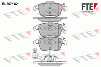 Bremsbelagsatz Scheibenbremse FTE 9010655 FüR VW Tiguan Sharan 7N1 7N2 Passat B8