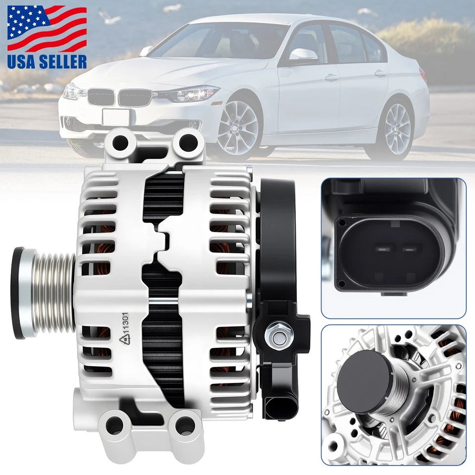 12V 180A Premium Alternator 0-121-715-012 fits BMW 128i 2008-2013 N51 Foto 3 de 4