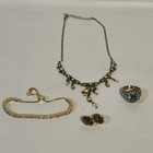 Costume Jewelry Mixed Lot 4 Piece Necklace Earrings Bracelet Heidi Daus Ring — photo 1