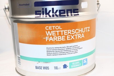Sikkens Cetol Wetterschutzfarbe Extra 10L Base W05 Holzfarbe Außen Tönbasis