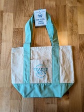 Trader Joe’s Mini Pastel Canvas Tote Bag NWT Green
