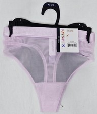 New Joyspun Mesh Thong Underwear Panties 2 Pack Pink Black Size XS or Small