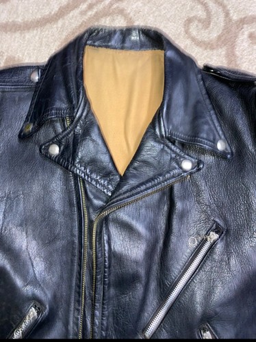 1950s Harley Davidson Cycle Leather Jacket Steerhide Moto Biker Steerhide M - Picture 8 of 11