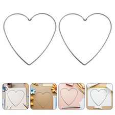10 Pcs Dreamcatcher Supplies Floral Hoops Metal Heart Wreath