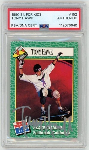 1990 SI For Kids Tony Hawk SIGNED #152 Sports Illustrated Card PSA Autographed