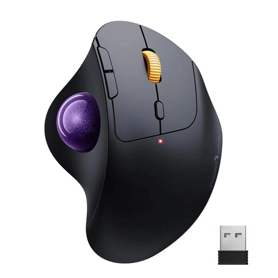 ProtoArc EM04 Trackball Mouse Wireless Rechargeable Ergonomic - Image 2 of 4