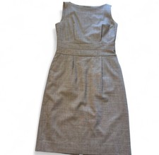 Banana Republic Taupe Sleeveless Knee Length Sheath Dress Stretch Size 4
