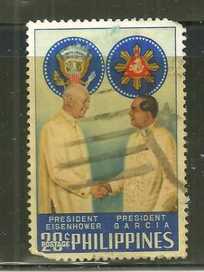 PHILIPPINES 824 USED PRESIDENT'S  EISENHOWER AND GARCIA