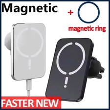 Magnetic Wireless Car Charger Air Vent Clip Phone Holder For Magsafe iPhone