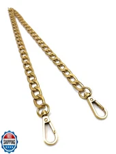 VersaKits 8 Inch Antique Gold Purse Chain Strap Replacement Lightweight Alumi