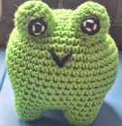 hand crocheter amigurumi frog 5in. by 8 in. — photo 3
