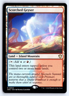 Scorched Geyser 54 Rare Commander: Secrets of Strixhaven Magic: The Gathering NM