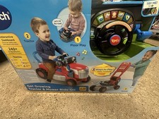 JOHN DEERE Kids 3 in 1 Ride-On / Push TRACTOR With Cow-Sounds, Music, Horn