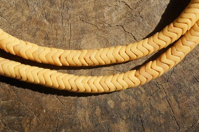 Vintage Yellow African Snake Beads (6mm) Goldenrod (2900A117) Snake
