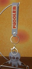 Fuggler Ugly Monster 3D PVC Keychain Gray Figure Backpack Clip Keyring Pendant