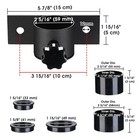 Yescom Vertical Wall Mount Flagpole Brackets Deck Side Flag Pole Holder Black — photo 6