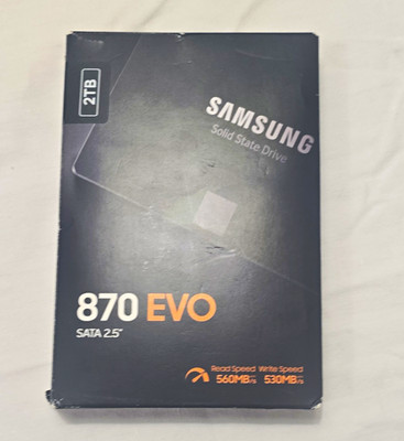 Samsung 870 EVO 2TB interne SSD 2,5'' SATA 560MB/s Lesen 530MB/s Schreiben Neu