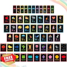 57 Pcs Alphabet for Classroom Wall ABC Alphabet Poster Letters Number line Co...