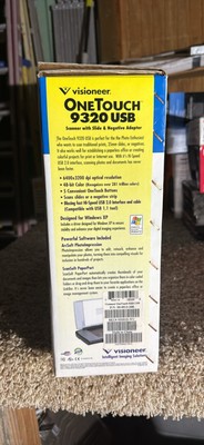 Visioneer One Touch 9320 USB Flatbed Scanner w/ Slide & Negative Adapter - NOS