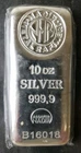 Nadir Metal Refinery 10oz Silver Bar with Assay Certificate in Plastic