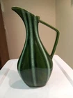 Hull . Large Green Stripe Pitcher, Vase.