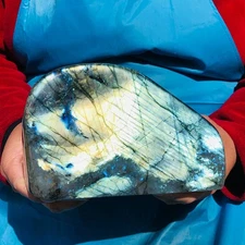 4.7LB Natural Labrador Moonstone Quartz Crystal Free Form Mineral Specimen