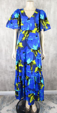 Christopher John Rogers x Target Blue Floral Puff Sleeve Maxi Dress Size 8