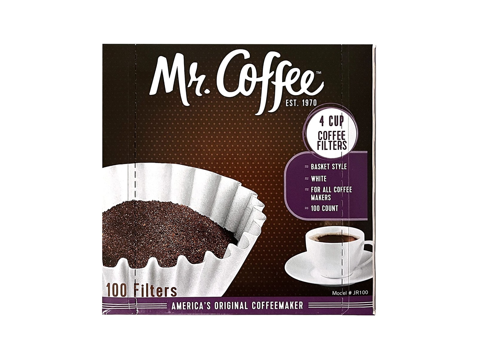 Mr. Coffee 4-Cup Filters, 100 Count (Package May 100 (Pack of 1) 