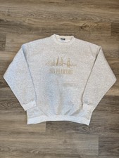 Vintage San Francisco Sweatshirt Mens Large Gray Embroidered Adult