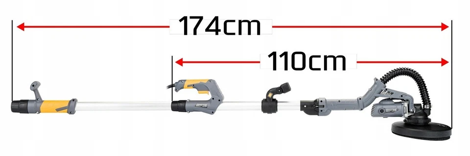 Long-Neck Grinder Ceiling Grinder Wall Grinder Dry Construction Grinder 1450W 225mm - Image 3 of 4