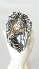 Vintage SILVER CLOUD 925 Sterling Silver Heavy 3-D HORSE HEAD Ring, Size 7-3/4