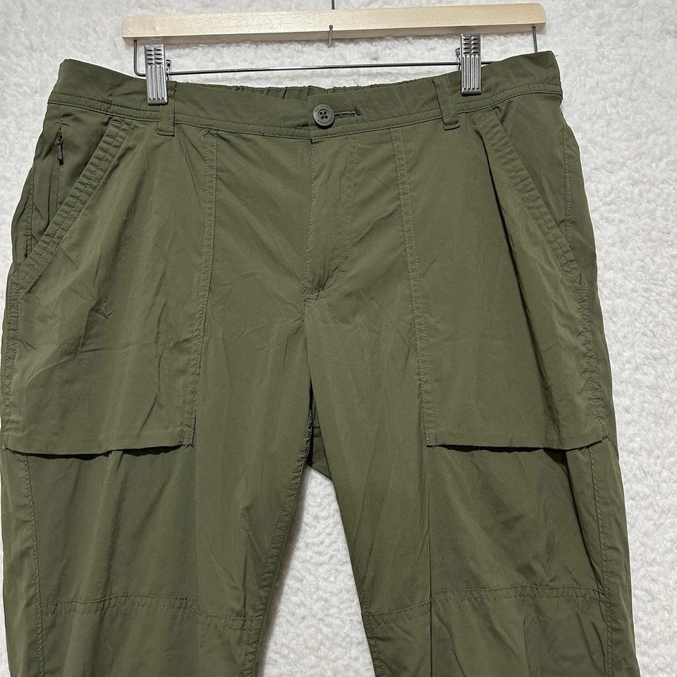 REI Coop Savanna Trails Pants Women’s Green Drawcord Ankle Size 12 Petite - Image 4 of 4
