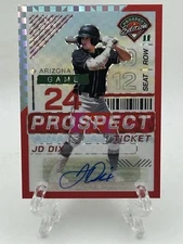 2024 Panini Prospect Edition /99 JD Dix Red Power Ticket Auto Diamondbacks