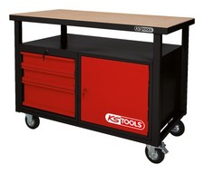 KS Tools Fahrbare Werkbank mit 3 Schubladen und 1 Tür - 865.0101