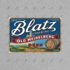 Vintage Blatz Brewing Co. Heidelberg Beer Metal Sign 1930s Original #746849
